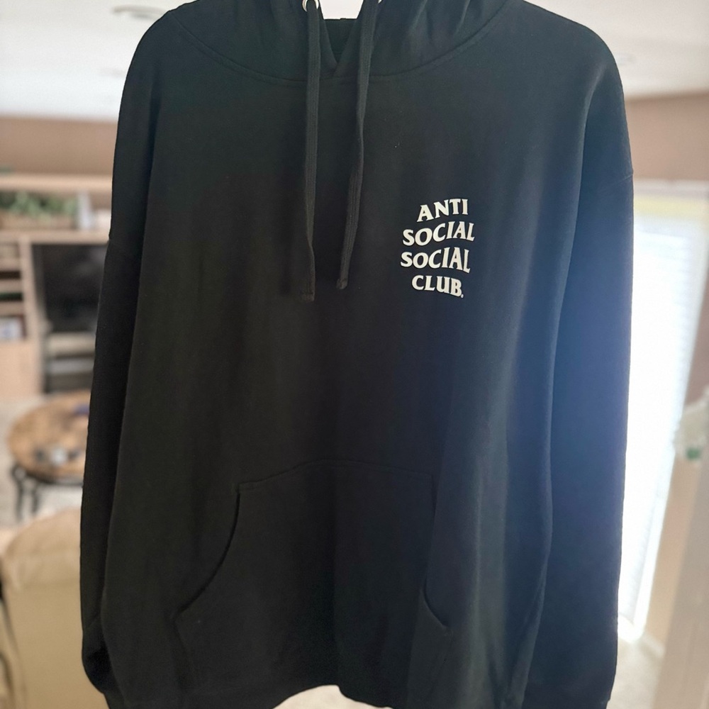 Anti Social Social Club Black Sweater with Logo